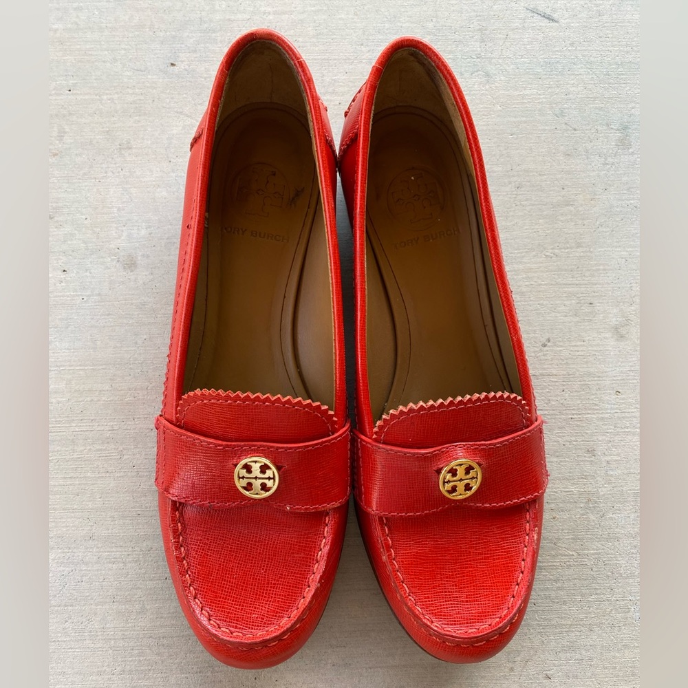 Tory Burch Penny loafers slip ons red size 8 M